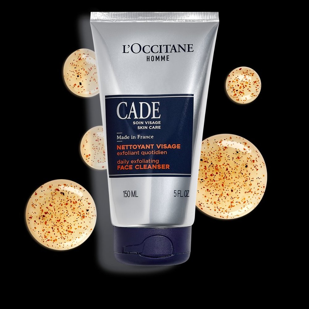 L'OCCITANE Men's HOMME CADE EXFOLIATING FACE CLEANSER 150ML /5oz NEW